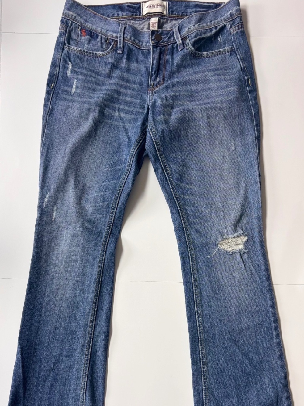 Abercrombie Bootcut Distressed Jeans Size 6 Y2K